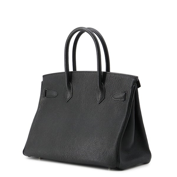 エルメス バーキン30 ブラック/シルバー金具 シェーブルコロマンデル Y刻印 HERMES Birkin ハンドバッグ 黒
