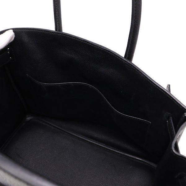 エルメス バーキン30 ブラック/シルバー金具 シェーブルコロマンデル Y刻印 HERMES Birkin ハンドバッグ 黒