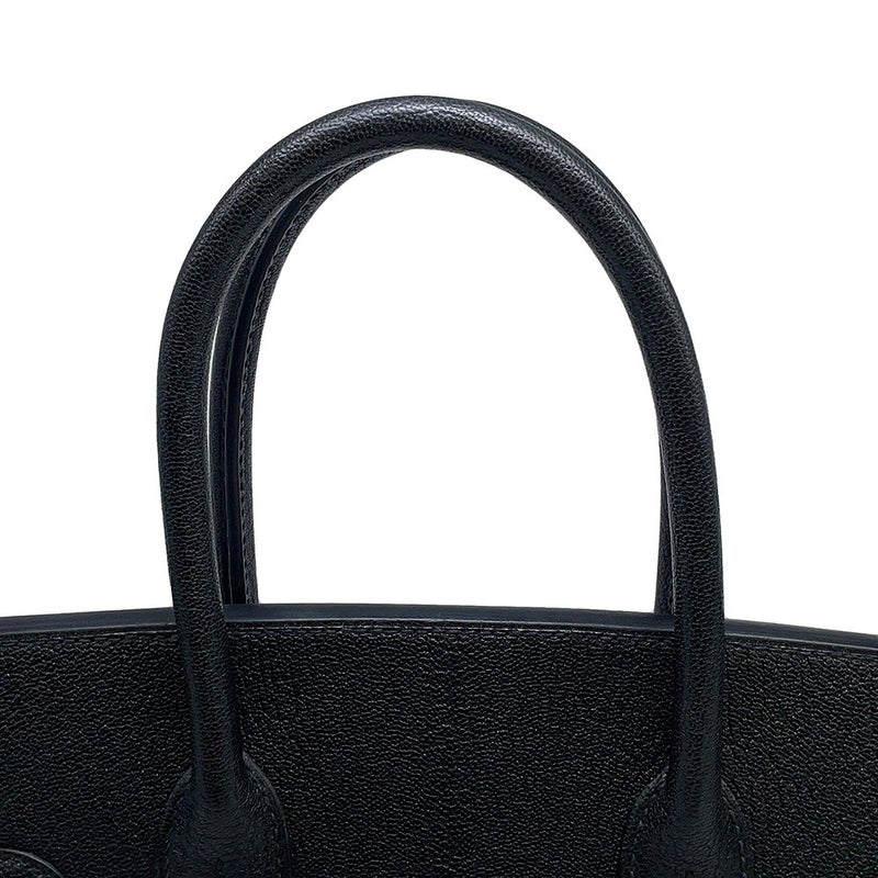 エルメス バーキン30 ブラック/シルバー金具 シェーブルコロマンデル Y刻印 HERMES Birkin ハンドバッグ 黒