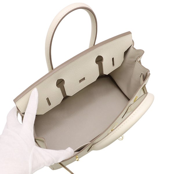 エルメス バーキン30 クレ/ゴールド金具 エプソン U刻印 HERMES Birkin ハンドバッグ