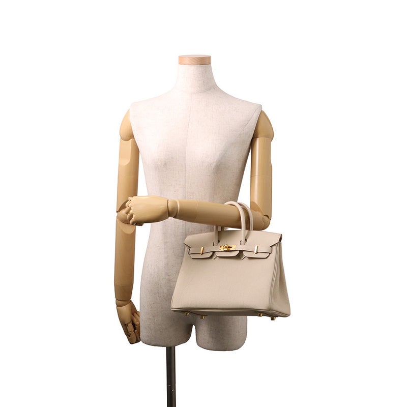 エルメス バーキン25 クレ/ゴールド金具 トゴ K刻印 HERMES Birkin ハンドバッグ