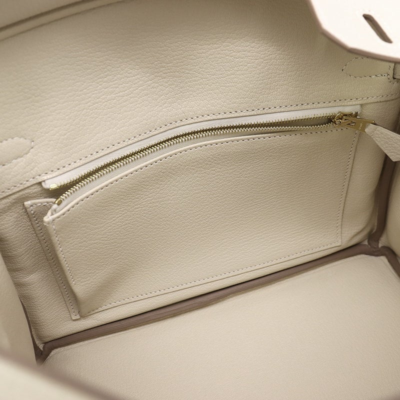 エルメス バーキン25 クレ/ゴールド金具 トゴ K刻印 HERMES Birkin ハンドバッグ