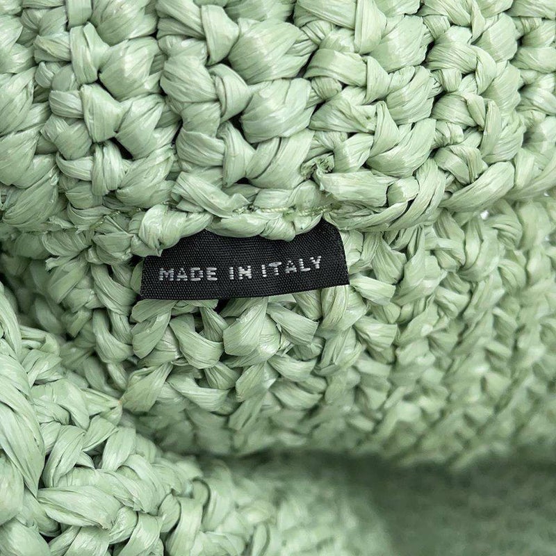 プラダ トートバッグ クロシェ ラフィア スモール ロゴ 1BG422 PRADA バッグ ハンドバッグ 黒