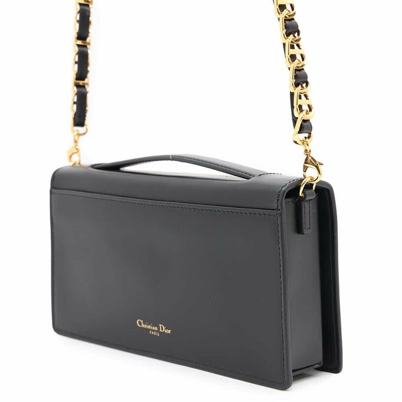 クリスチャン・ディオール ハンドバッグ CD シグネチャー ミニ S2209UMFV 2wayショルダーバッグ 黒 セール品