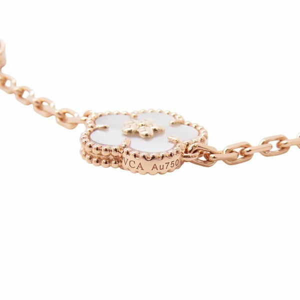 ヴァンクリーフ&アーペル ブレスレット ラッキースプリング 5モチーフ オニキス カーネリアン マザーオブパール K18PG VCARP7RR00