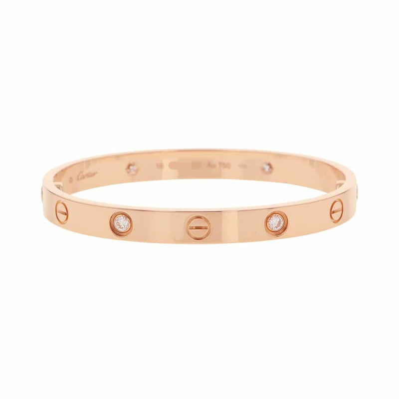 カルティエ ブレスレット ラブブレス クラシック ダイヤ 4P 計0.42ct K18PGピンクゴールド サイズ16 B6069916 LOVEブレスレット バングル