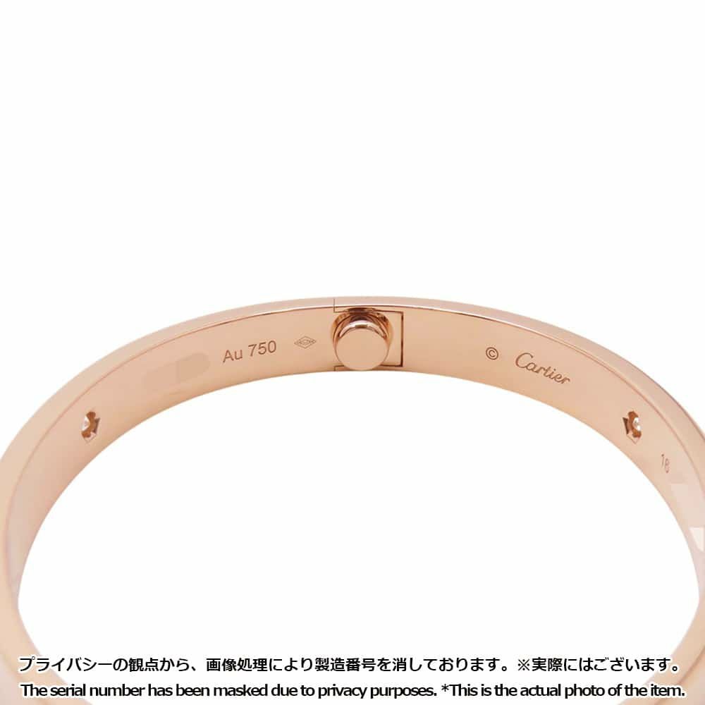 カルティエ ブレスレット ラブブレス クラシック ダイヤ 4P 計0.42ct