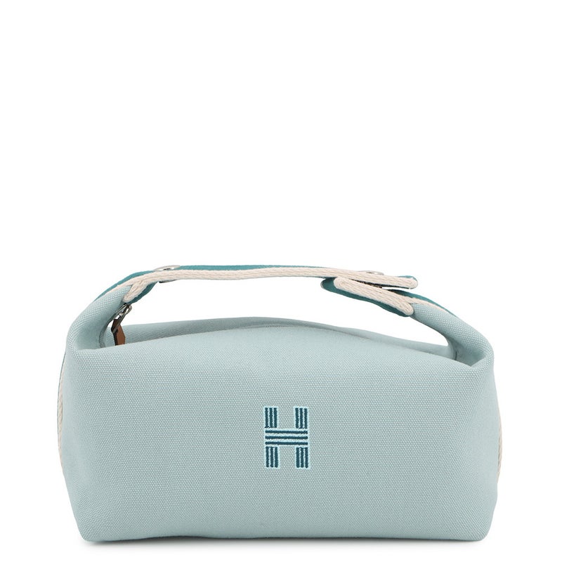 エルメス ポーチ ブリッド・ア・ブラックPM  ユーカリ/シルバー金具 キャンバス HERMES バッグ 小物入れ