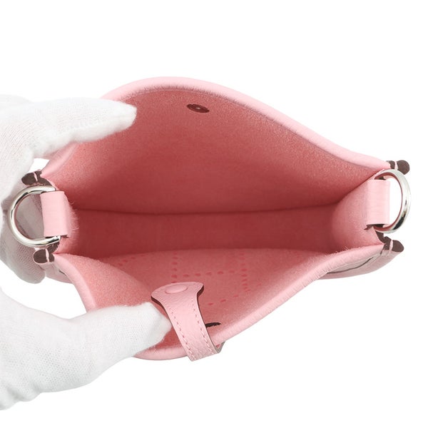 エルメス ショルダーバッグ エブリンTPM 111cm ローズサクラ/シルバー金具 トリヨンクレマンス K刻印 HERMES Evelyne