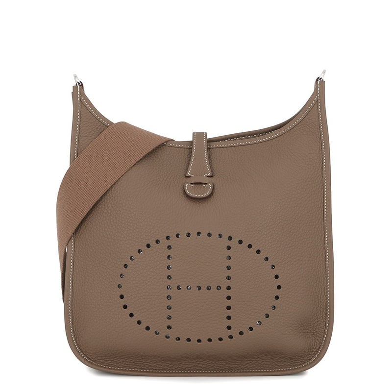 エルメス ショルダーバッグ エブリン3 PM エトゥープ/シルバー金具 トリヨンクレマンス K刻印HERMES Evelyne