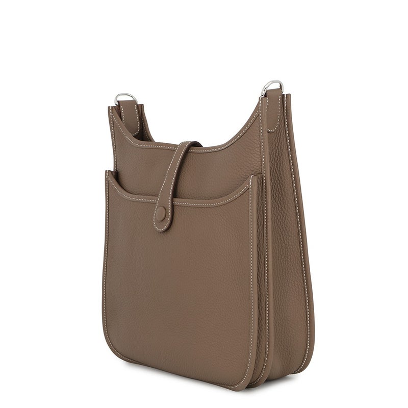 エルメス ショルダーバッグ エブリン3 PM エトゥープ/シルバー金具 トリヨンクレマンス K刻印HERMES Evelyne