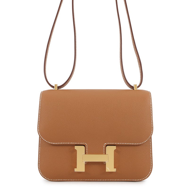 エルメス ショルダーバッグ ミニ コンスタンス3 ミロワール ゴールド/ゴールド金具 エプソン W刻印 HERMES Constance