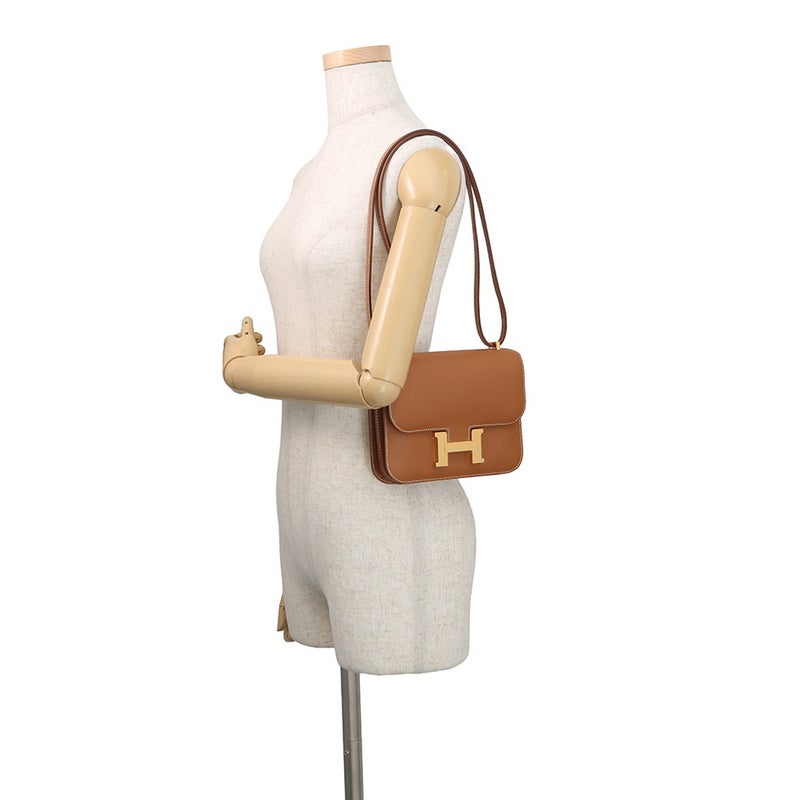 エルメス ショルダーバッグ ミニ コンスタンス3 ミロワール ゴールド/ゴールド金具 エプソン W刻印 HERMES Constance