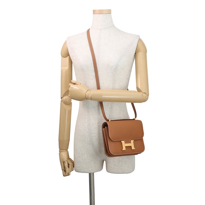 エルメス ショルダーバッグ ミニ コンスタンス3 ミロワール ゴールド/ゴールド金具 エプソン W刻印 HERMES Constance