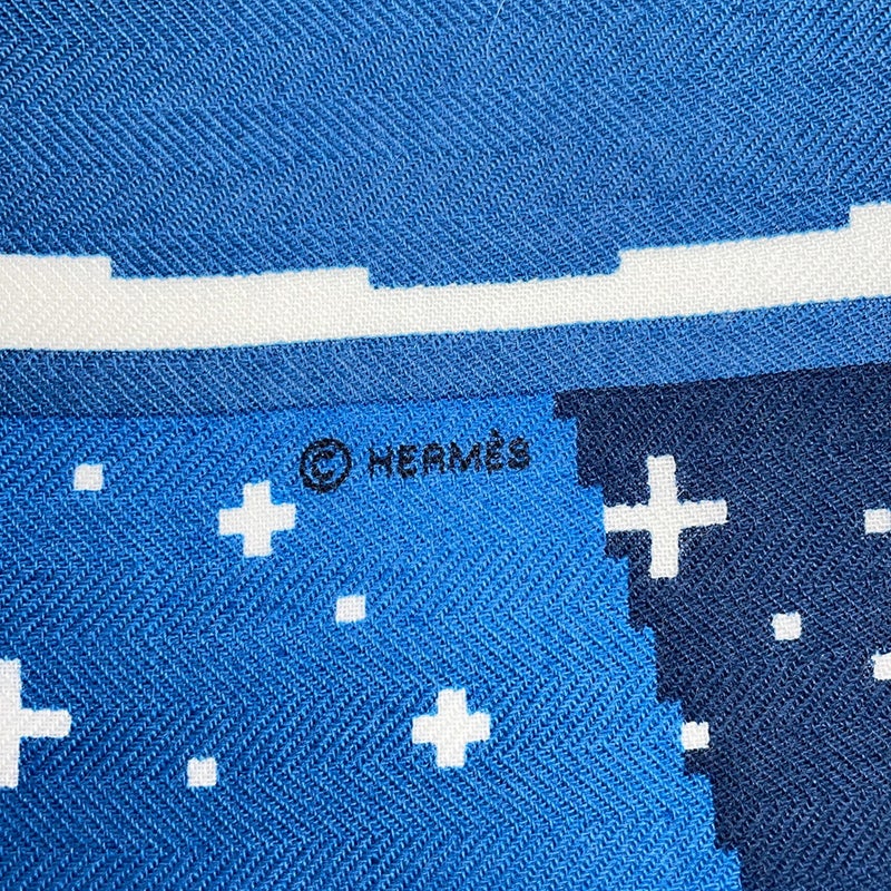エルメス スカーフ カレ100 カレジェアン フォーブルパーティー Faubourg Party  HERMES カシミヤ シルク 2024年秋冬