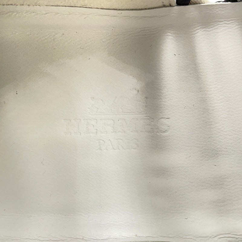 エルメス スニーカー バウンシング シルクトレッセアンプリメ レディースサイズ37 HERMES 靴 白 黒