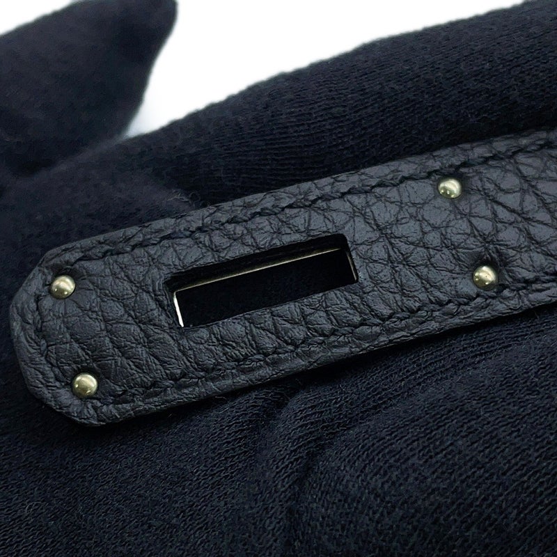 エルメス バーキン40 ブラック/シルバー金具 トゴ Z刻印 HERMES Birkin ハンドバッグ 黒