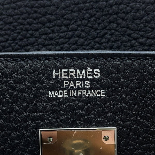 エルメス バーキン40 ブラック/シルバー金具 トゴ Z刻印 HERMES Birkin ハンドバッグ 黒