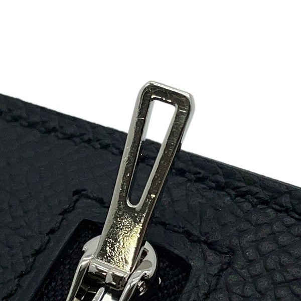 エルメス 長財布 ニュー・Hパッサン・トゥタンマン ブラック/シルバー金具 エプソン K刻印 財布 黒