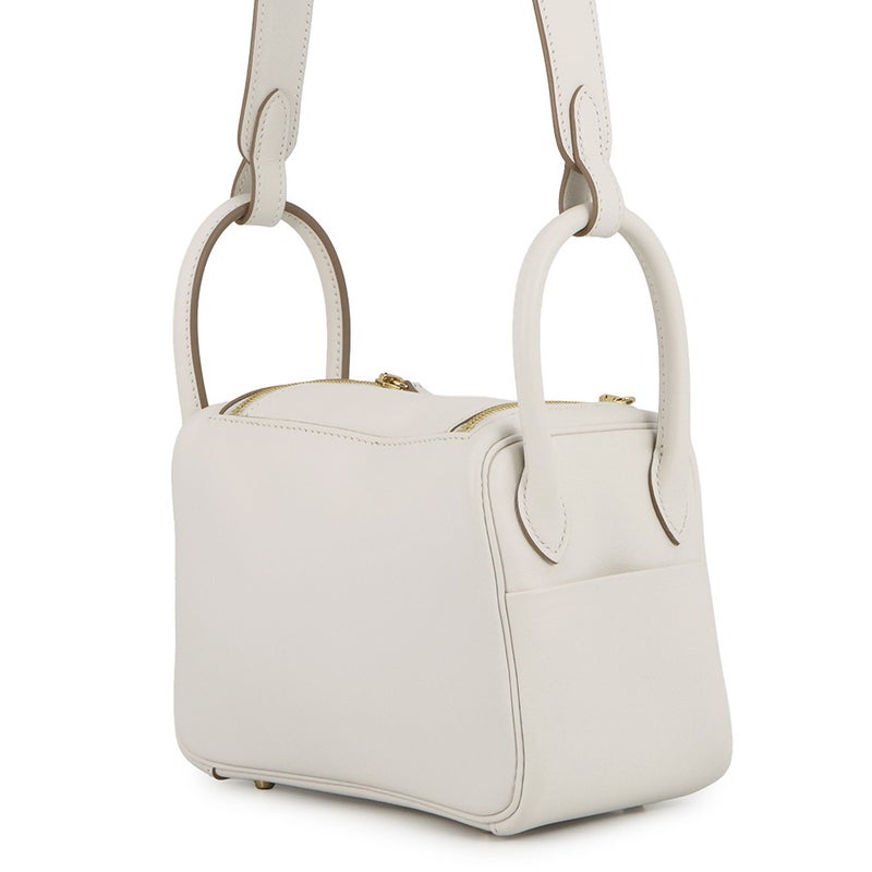 エルメス ハンドバッグ リンディ ミニ グリパール/グリメイヤー/ゴールド金具 スイフト W刻印 HERMES バッグ 2wayショルダーバッグ