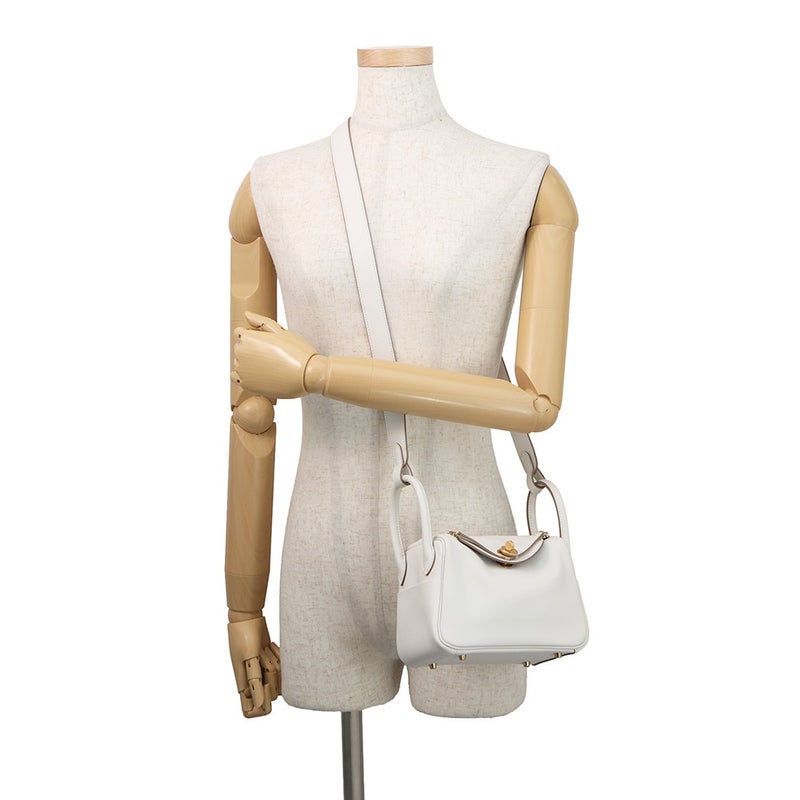 エルメス ハンドバッグ リンディ ミニ グリパール/グリメイヤー/ゴールド金具 スイフト W刻印 HERMES バッグ 2wayショルダーバッグ