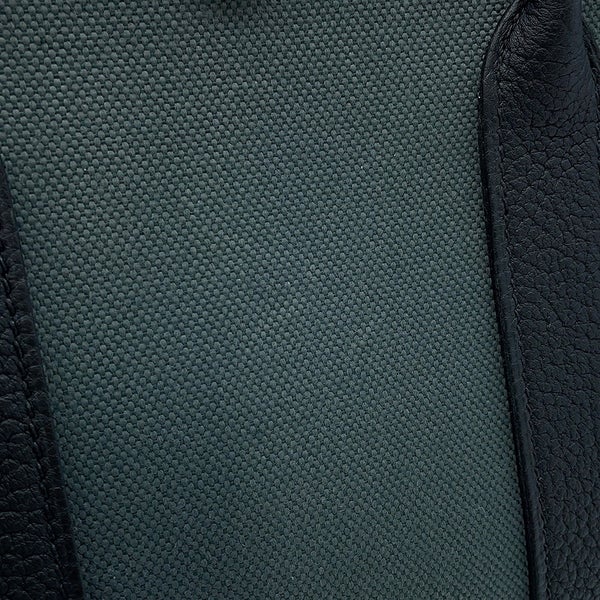 エルメス トートバッグ ガーデンパーティTPM ヴェールマングローブ/ブラック/シルバー金具 トワルアッシュ/ネゴンダ K刻印 HERMES 黒