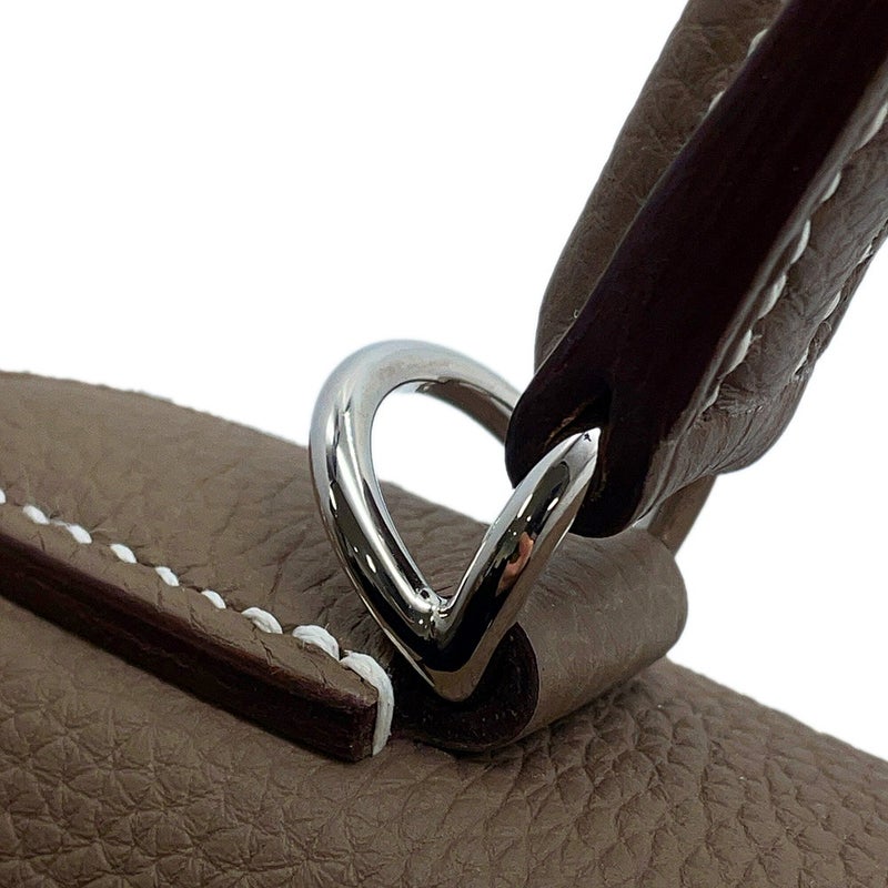 エルメス ハンドバッグ ケリー28 内縫い エトゥープ/シルバー金具 トゴ K刻印 HERMES Kelly 2wayバッグ