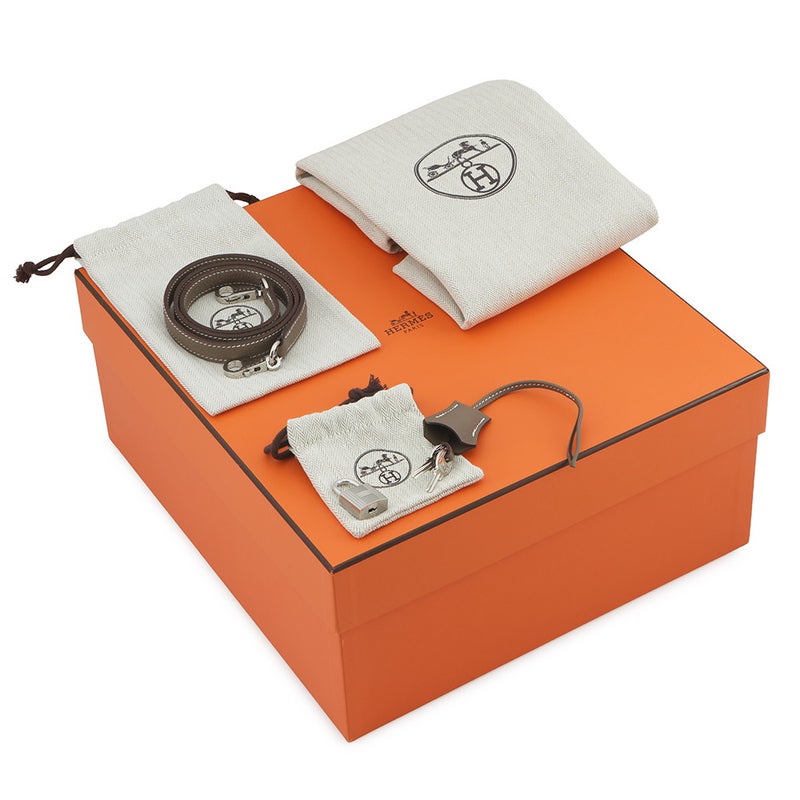 エルメス ハンドバッグ ケリー28 内縫い エトゥープ/シルバー金具 トゴ K刻印 HERMES Kelly 2wayバッグ