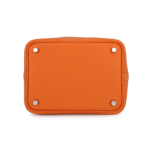エルメス ハンドバッグ ピコタンロックPM オレンジ/シルバー金具 トリヨンクレマンス K刻印 HERMES トートバッグ