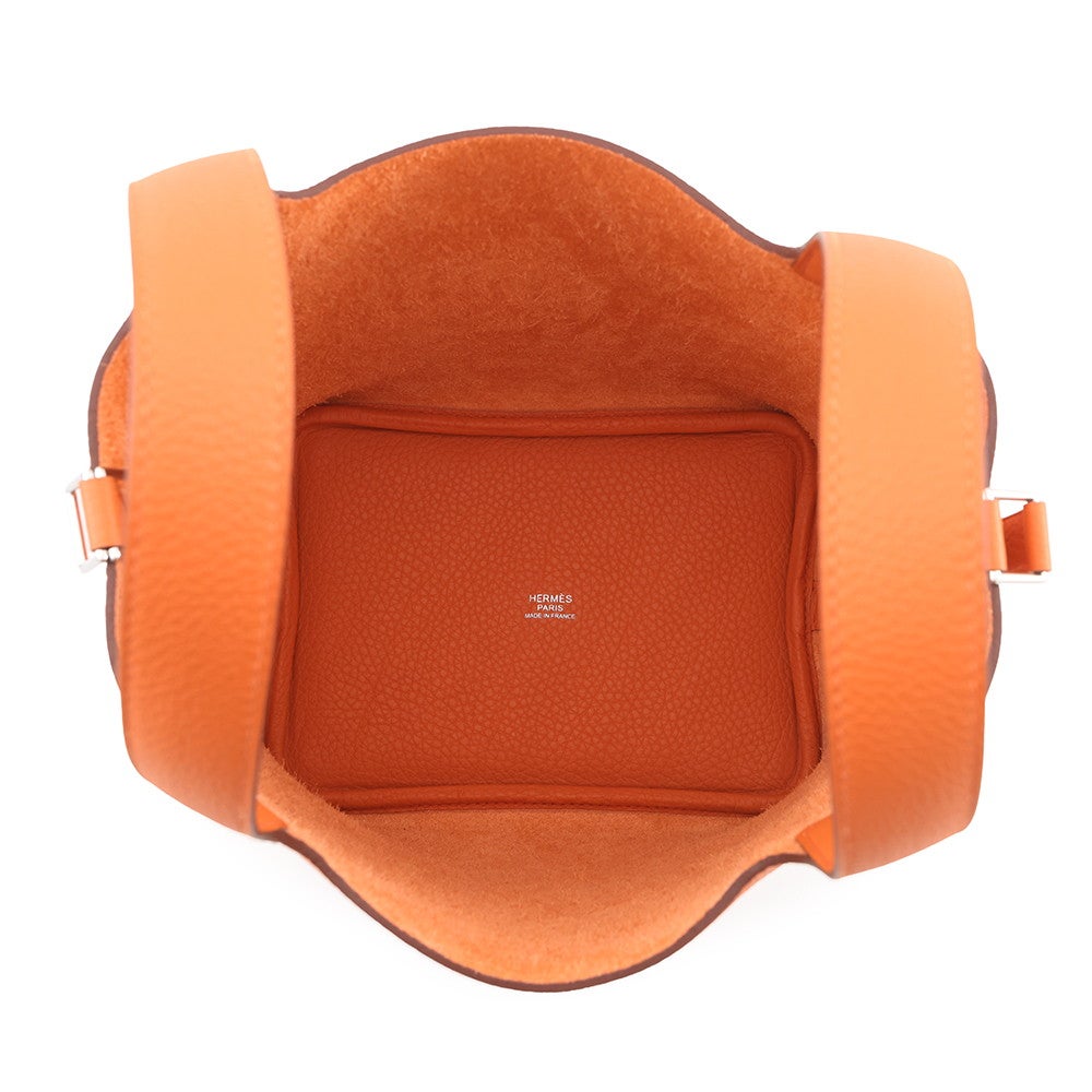 エルメス ハンドバッグ ピコタンロックPM オレンジ/シルバー金具