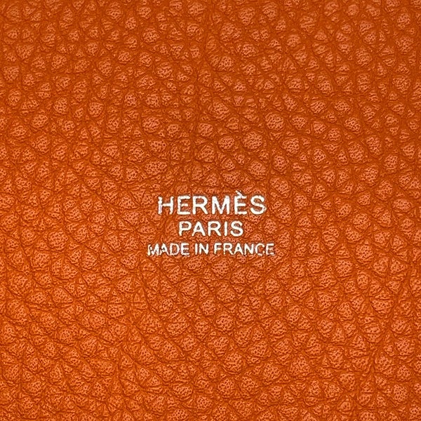 エルメス ハンドバッグ ピコタンロックPM オレンジ/シルバー金具 トリヨンクレマンス K刻印 HERMES トートバッグ