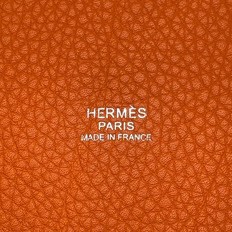 エルメス ハンドバッグ ピコタンロックPM オレンジ/シルバー金具 トリヨンクレマンス K刻印 HERMES トートバッグ