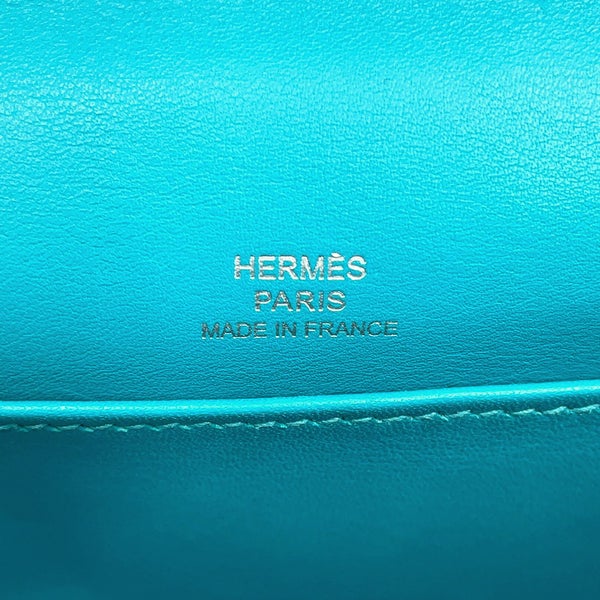 エルメス ハンドバッグ ポシェットケリー ブルーパオン/シルバー金具 スイフト □K刻印 HERMES バッグ