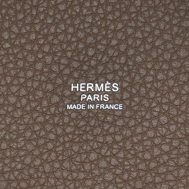 エルメス ハンドバッグ ピコタンロックMM エトゥープ/シルバー金具 トリヨンクレマンス G刻印HERMES トートバッグ