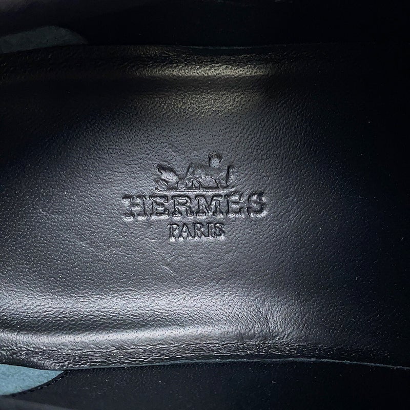 エルメス スニーカー バウンシング レザー スエード レディースサイズ37 HERMES 靴 黒 白