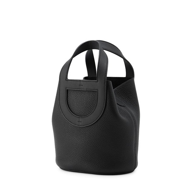 エルメス トートバッグ インザループ 18 ブラック/シルバー金具 トリヨンクレマンス/スイフト W刻印 黒