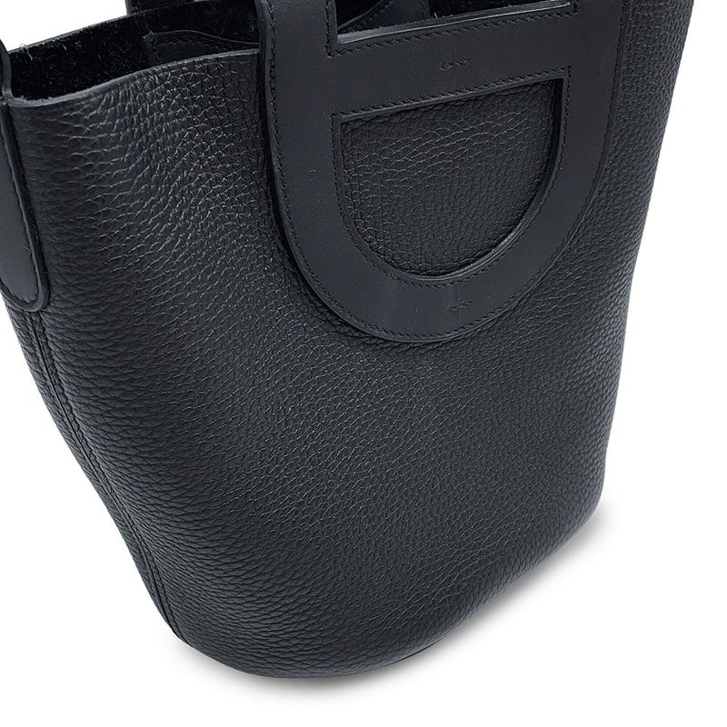 エルメス トートバッグ インザループ 18 ブラック/シルバー金具 トリヨンクレマンス/スイフト W刻印 黒