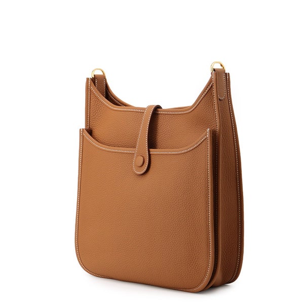 エルメス ショルダーバッグ エブリン3 PM ゴールド/ゴールド金具 トリヨンクレマンス K刻印 HERMES Evelyne