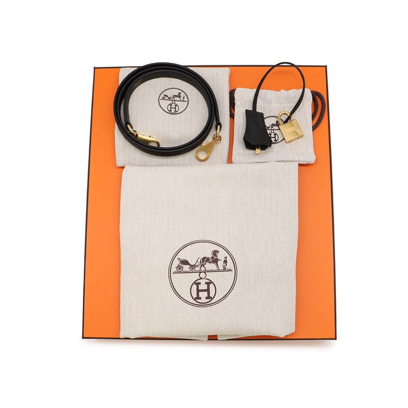 エルメス ハンドバッグ ケリー25 外縫い ブラック/ゴールド金具 ヴォーエプソン G刻印 HERMES Kelly 2wayバッグ 黒