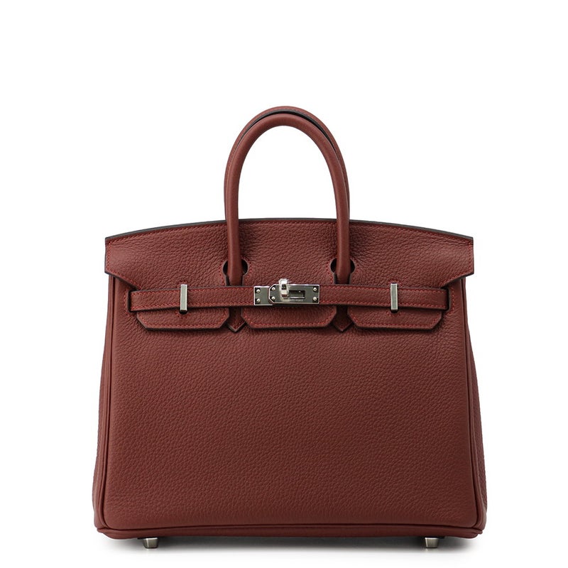 エルメス バーキン25 ルージュアッシュ/シルバー金具 トゴ G刻印 HERMES Birkin ハンドバッグ
