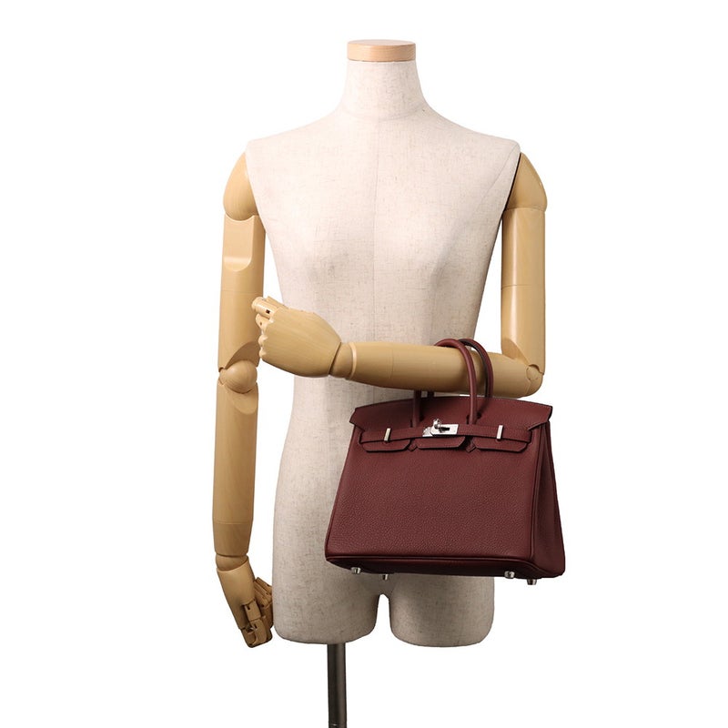 エルメス バーキン25 ルージュアッシュ/シルバー金具 トゴ G刻印 HERMES Birkin ハンドバッグ
