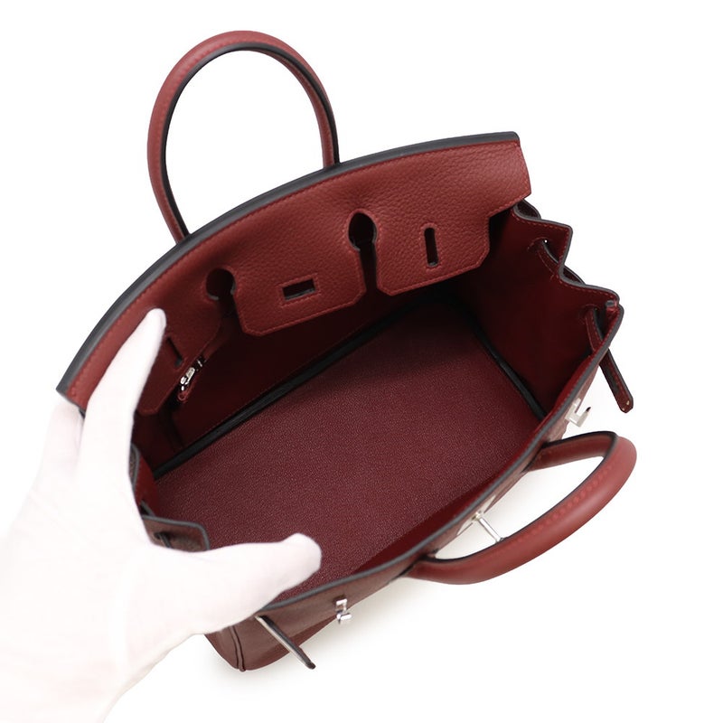 エルメス バーキン25 ルージュアッシュ/シルバー金具 トゴ G刻印 HERMES Birkin ハンドバッグ