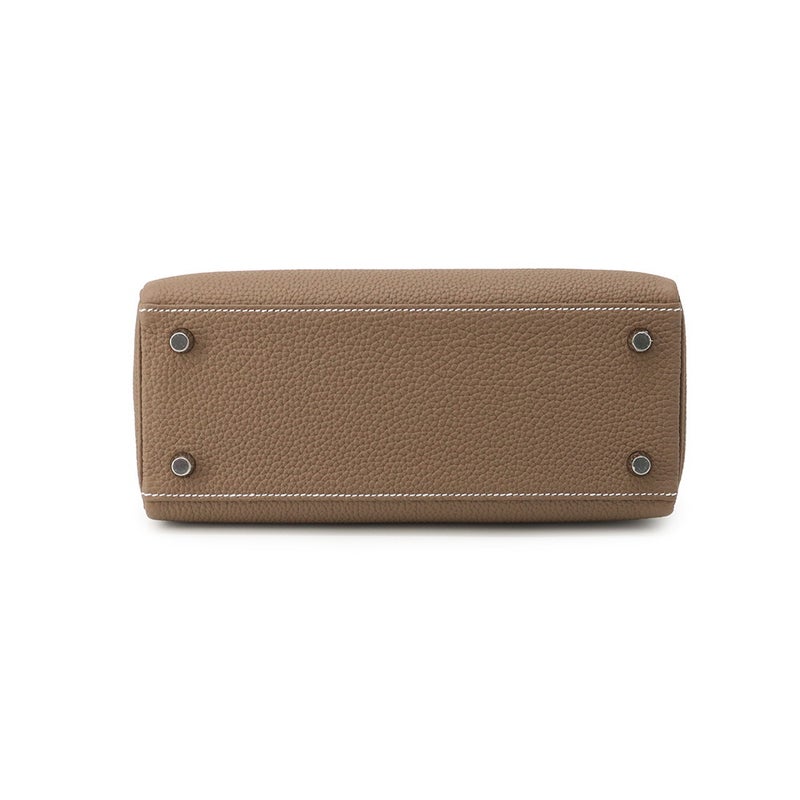 エルメス ハンドバッグ ケリー25 内縫い エトゥープ/シルバー金具 トゴ G刻印 HERMES Kelly 2wayバッグ