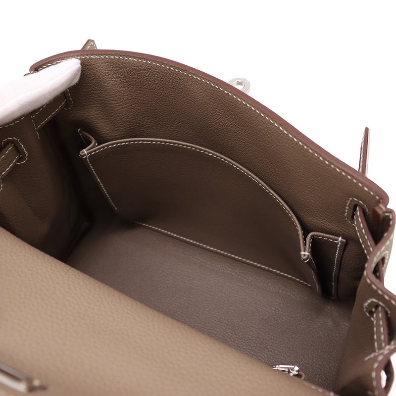 エルメス ハンドバッグ ケリー25 内縫い エトゥープ/シルバー金具 トゴ G刻印 HERMES Kelly 2wayバッグ