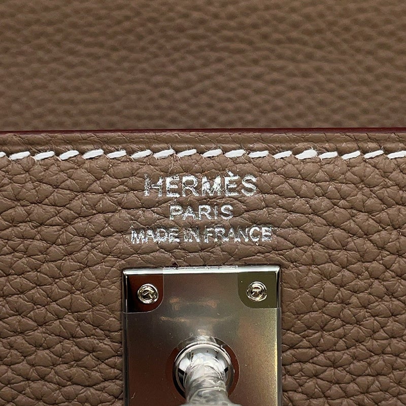 エルメス ハンドバッグ ケリー25 内縫い エトゥープ/シルバー金具 トゴ G刻印 HERMES Kelly 2wayバッグ
