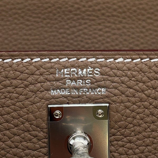 エルメス ハンドバッグ ケリー25 内縫い エトゥープ/シルバー金具 トゴ G刻印 HERMES Kelly 2wayバッグ