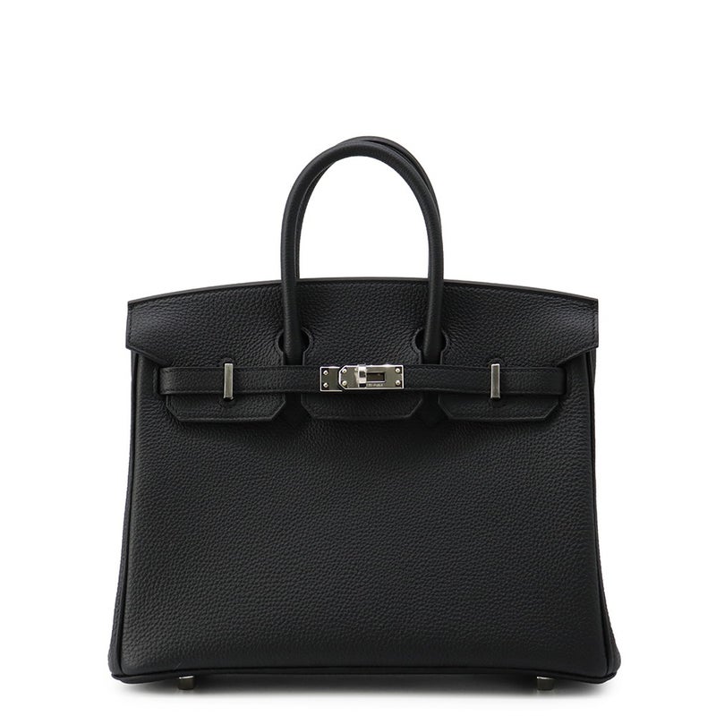 エルメス バーキン25 ブラック/シルバー金具 トゴ G刻印 HERMES Birkin ハンドバッグ 黒