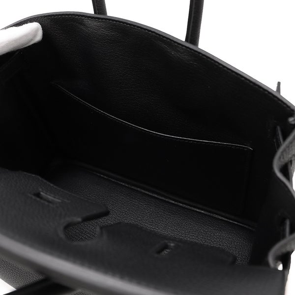 エルメス バーキン25 ブラック/シルバー金具 トゴ G刻印 HERMES Birkin ハンドバッグ 黒