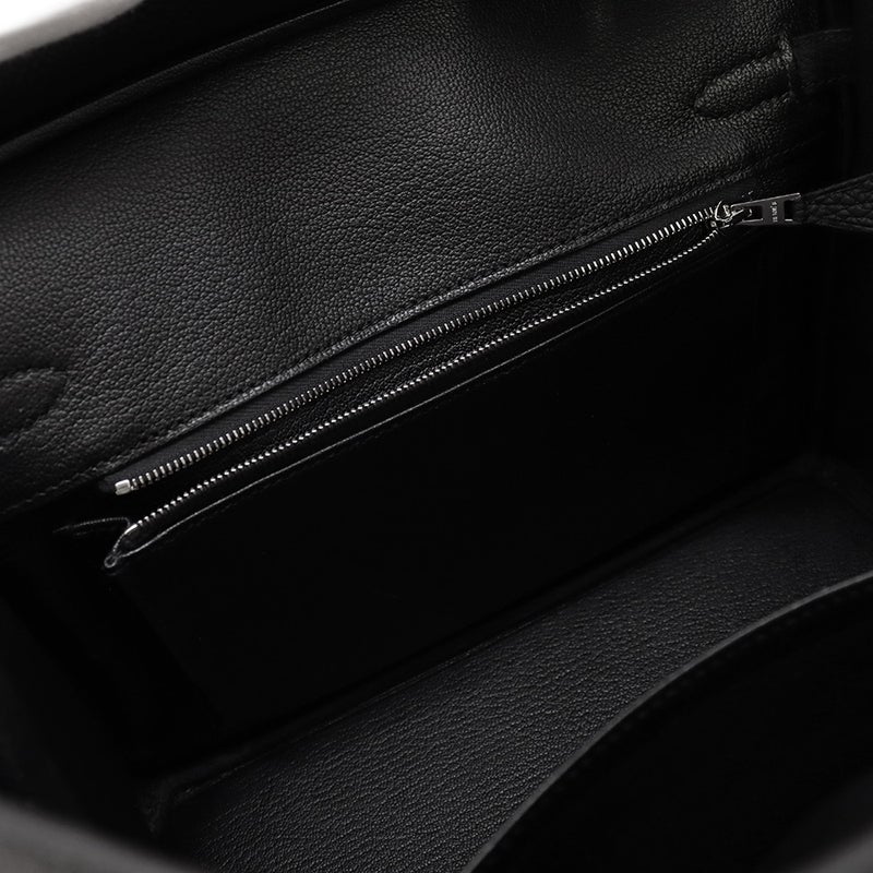 エルメス バーキン25 ブラック/シルバー金具 トゴ G刻印 HERMES Birkin ハンドバッグ 黒