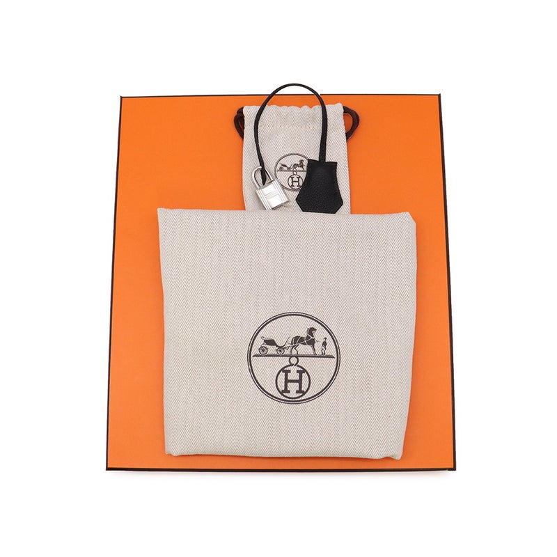 エルメス バーキン25 ブラック/シルバー金具 トゴ G刻印 HERMES Birkin ハンドバッグ 黒